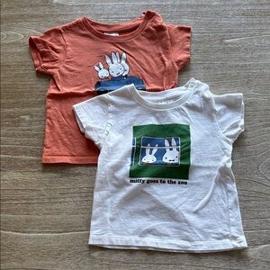 Uniqlo Miffy Tshirts Toddler Baby 12-18M (Set of 2)
